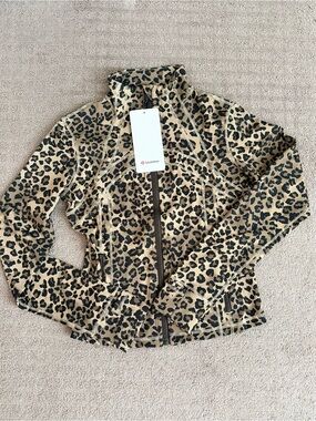 lululemon athletica Leopard Print Zip Jacket - Tan & Black